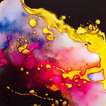 Mixture of acrylic paints background Stock Illustration
