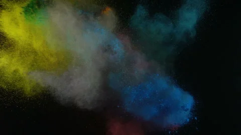 Mixture Of Colored Paints Explodes Video stock 94324723