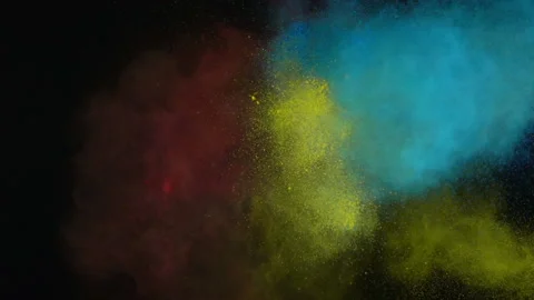 Mixture Of Colored Powder Paints Stock Footage 94324964