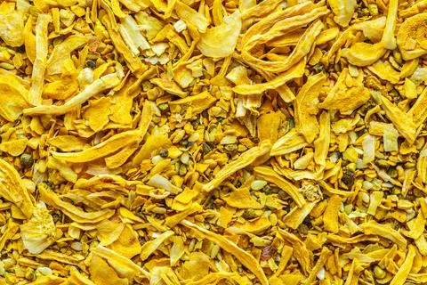 A mixture of different spices close up. Textures of colorful spices and condi Stock Photos