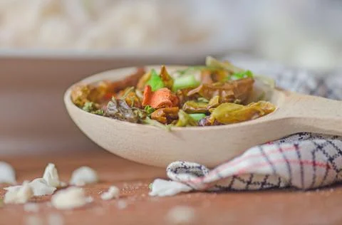 Mixture of dried vegetables Stock Photos