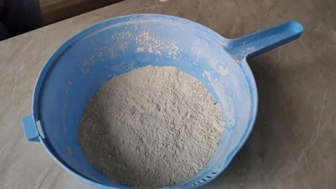 Mixture of eggs, milk and flour for making pizza Stock Footage 129661680