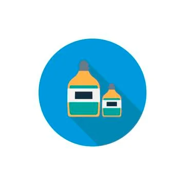 Mixture Flat Icon With Long Shadow. Medical Flat Icon. Stock Illustration