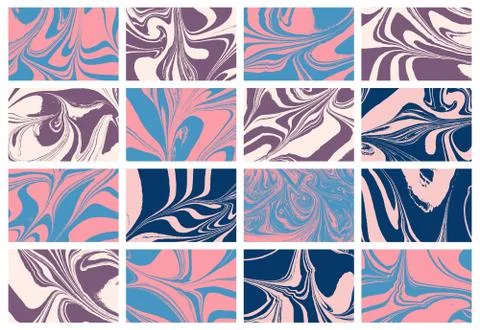 Mixture of liquid marble acrylic paints. Applicable for design cover, present Stock Illustration