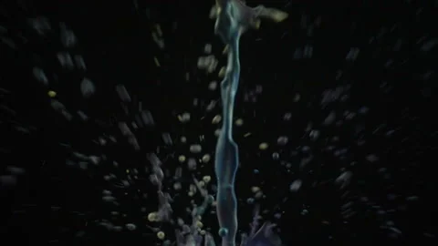 Mixture Of Liquid Paints Splashing Stock Footage 94365004