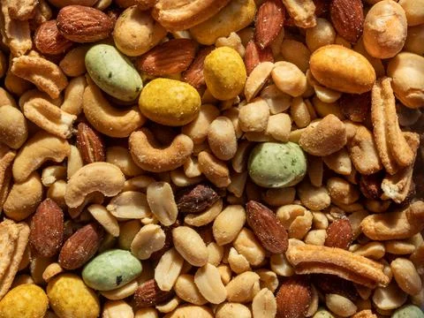 Mixture of nuts Stock Photos