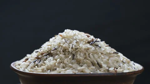 Mixture of rice in a vase Stock Footage 98930896