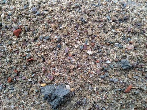 Mixture of sand,mud,aggregates and gravels Stock Photos