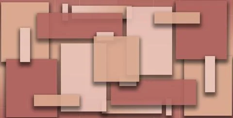 Mixture shapes - of square and rectangular red Stock Illustration