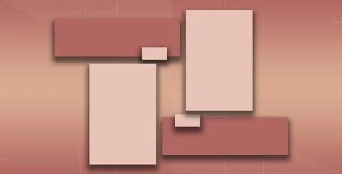 Mixture shapes - of square and rectangular red Stock Illustration