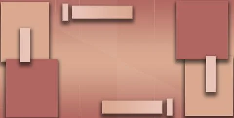 Mixture shapes - of square and rectangular red Stock Illustration