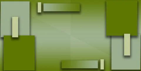 Mixture shapes - of square and rectangular green Stock Illustration