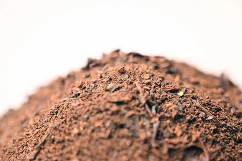 Mixture Tea Powder Texture in Spoon, Angled Top View Macro Photograph with .. Stock Photos