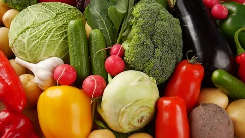 Mixture of vegetables on the table. Stock Footage 239169798