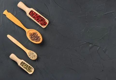 Mixtures of different peppers Stock Photos