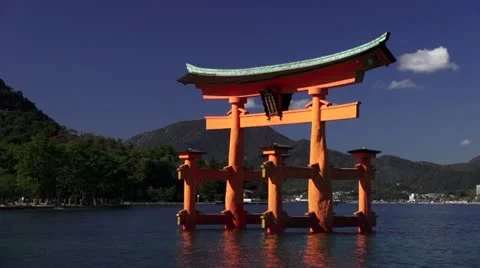 Miyajima Torii Gate Video stock 21247447