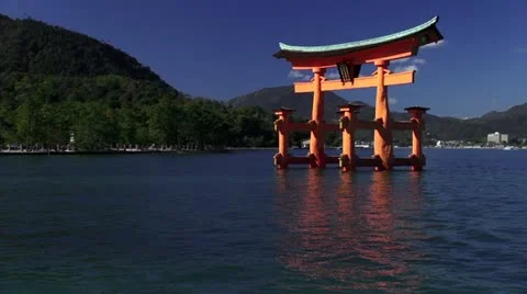 Miyajima Torii Gate Stock Footage 21249642