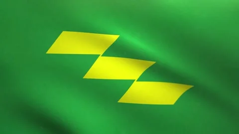 Miyazaki Prefecture Flag Waving Loop 4K – Miyazaki Prefecture Flag Animation Stock Footage 336188002