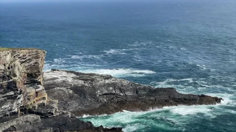 Mizen Head Rough Seas Stock Footage 160991396