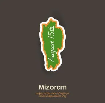 Mizoram vector sticker Stock Illustration