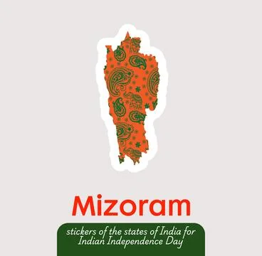 Mizoram vector sticker Stock Illustration