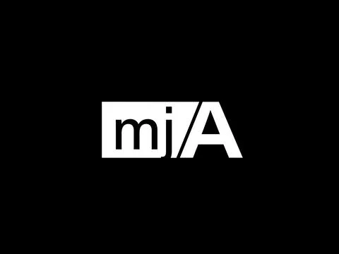 MJA Logo and Graphics design vector art, Icons isolated on black background Illustrazione stock