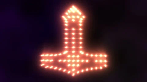 Mjolnir Lights 01 Video stock 8643186