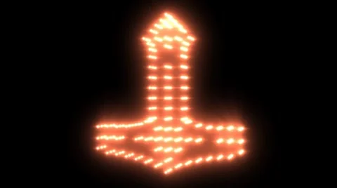 Mjolnir Lights 01 Transparent Stock-Footage 8649912