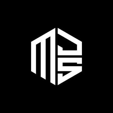 .MJS logo MJS icon MJS monogram MJS letter minimalist Circle flat Unique mo.. Stock Illustration