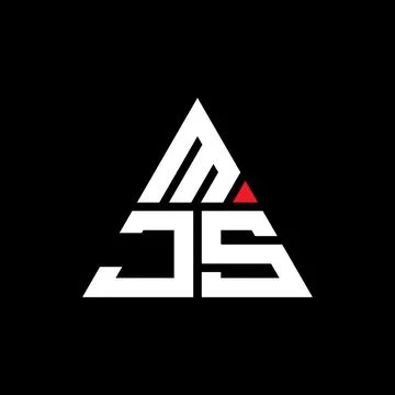 MJS triangle letter logo design with triangle shape. MJS triangle logo desi.. Stock Illustration
