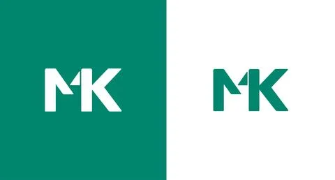 MK Letter Monogram Logo Design, MK icon Brand identity Design Stock Illustration