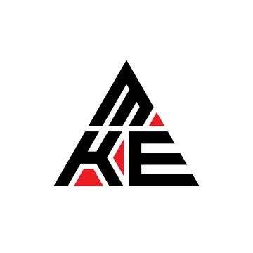 MKE triangle letter logo design with triangle shape. MKE triangle logo desi.. Stock Illustration