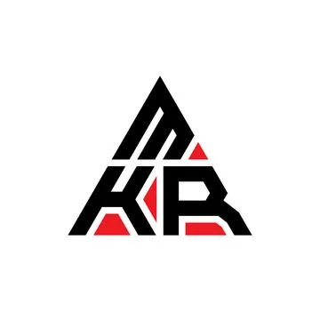MKR triangle letter logo design with triangle shape. MKR triangle logo desi.. Stock Illustration