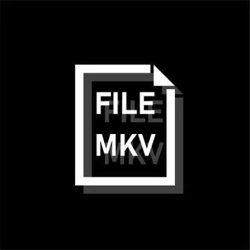 MKV File icon flat Stock Illustration