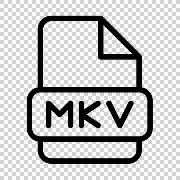 Mkv File Icon. Type Files Sign outline symbol Design, Icons Format Type Data.  Stockillustratie