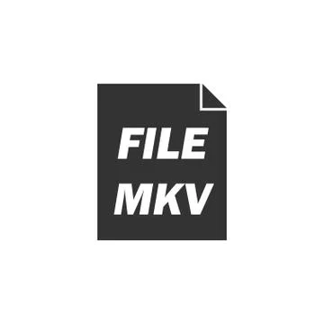 MKV icon flat Stock Illustration