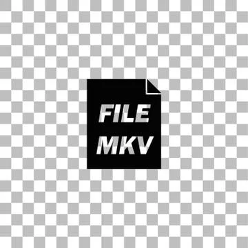 MKV icon flat Stock Illustration