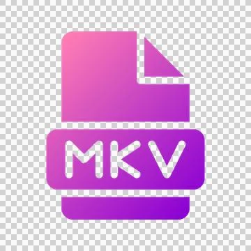 Mkv video format iconic design with bright gradient color effects イラスト素材