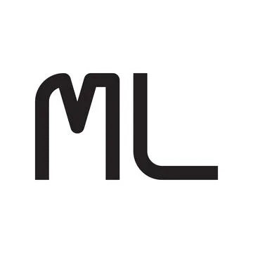 Ml initial letter vector logo icon Stock Illustration