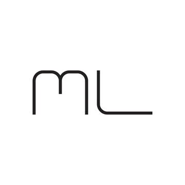 Ml initial letter vector logo icon Illustrazione stock