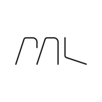 Ml initial letter vector logo icon Stock Illustration