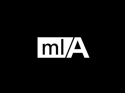 MLA Logo and Graphics design vector art, Icons isolated on black background Stock Illustration