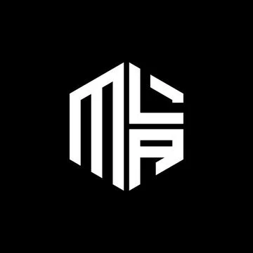 .MLA logo MLA icon MLA monogram MLA letter minimalist Circle flat Unique mo.. Stock Illustration