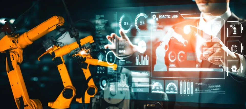 MLB Advanced robot arm system for digital industry and factory robotic 스톡 사진