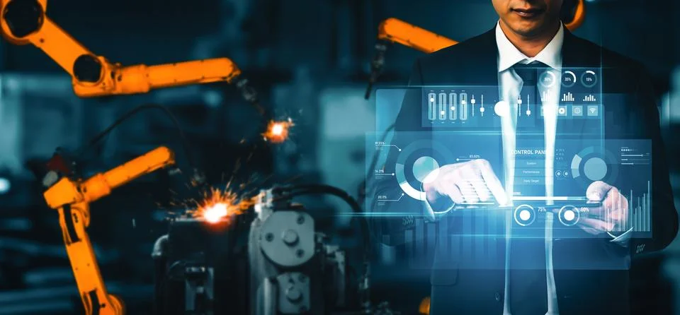 MLB Advanced robot arm system for digital industry and factory robotic 스톡 사진