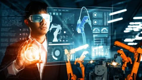 MLB Advanced robot arm system for digital industry and factory robotic 写真素材