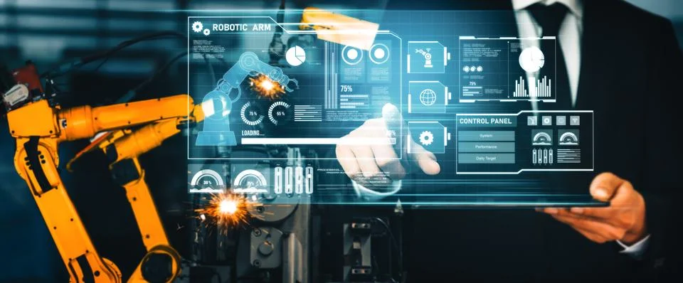 MLB Advanced robot arm system for digital industry and factory robotic 스톡 사진