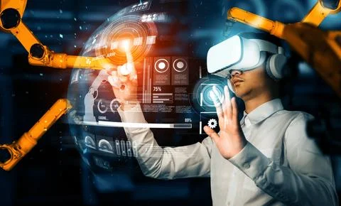 MLB Advanced robot arm system for digital industry and factory robotic 스톡 사진