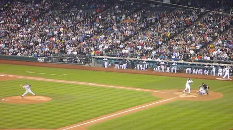 MLB Base Hit for the Home Team Video stock 40442060