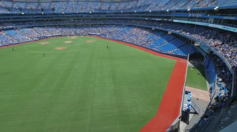 MLB Baseball Game Stadium Toronto Rogers Centre Medium Wide Pan 스톡 동영상 50677019